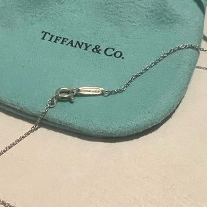 Return to Tiffany Double Heart Pink Enamel Necklace